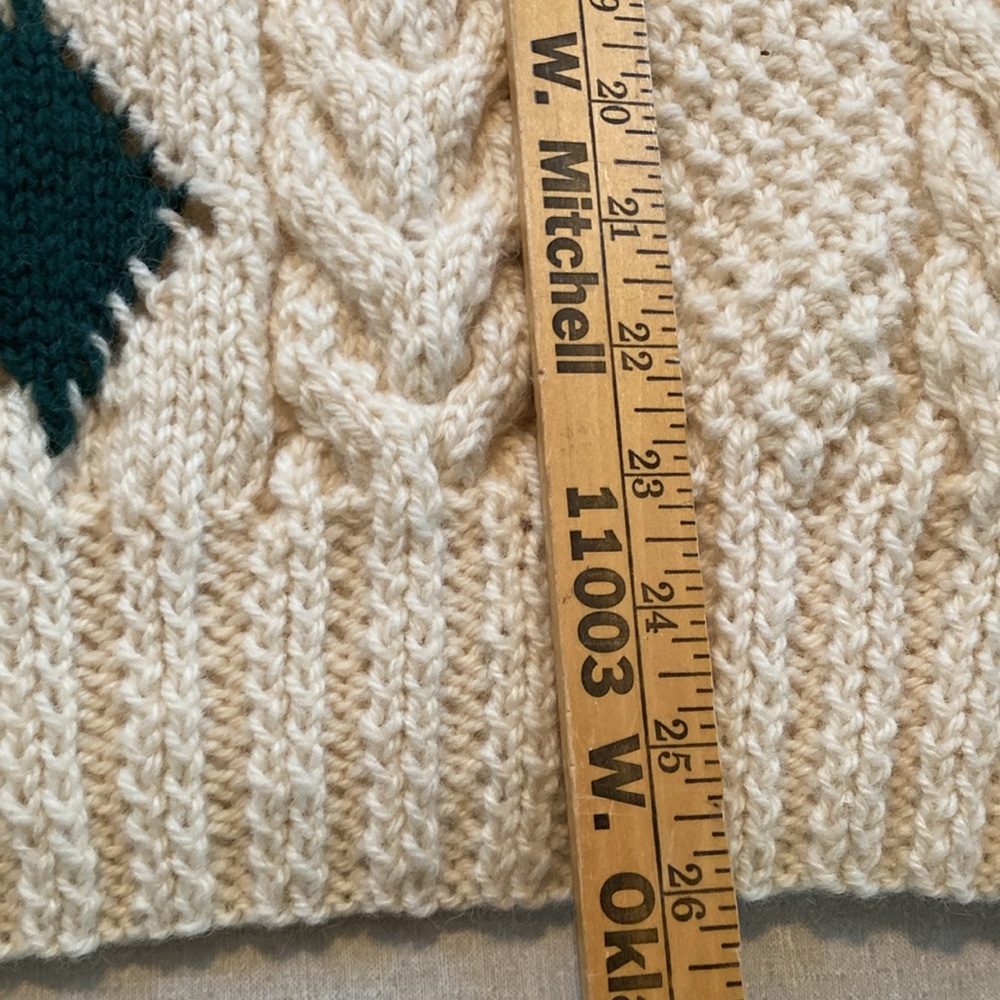 Vintage, Blarney Woolen Mills 100% New Wool, Traditional Aran, Handknit, Sweater - Picture 12 of 12